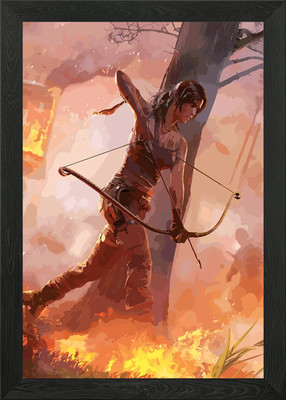 Tomb Rider Framed Wall Art Poster Canvas Print Picture