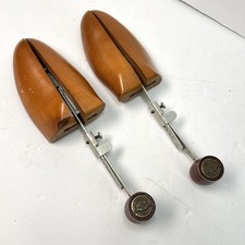 Florsheim Shoe Trees Adjustable Stretchers Wooden Metal Barrel Vintage Pair