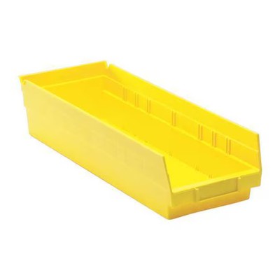 Quantum Storage Systems Qsb104yl Shelf Storage Bin, Polypropylene, Yellow, 4 In