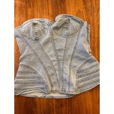 Sz L - Denim Bustier/Corset
