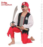 Fasching Pirat Mit Kopftuch Gr. 152 Piraten KostüM