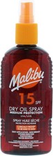 Malibu Sun SPF 15 Non-Greasy Dry Oil Spray for Tanning, Medium Protection, Wate