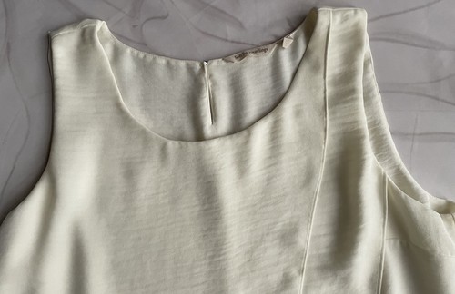 Soft Surroundings Swing Tank Top sz PXL Ivory Layered Split Back Style 3BM82 - Bild 2 von 9