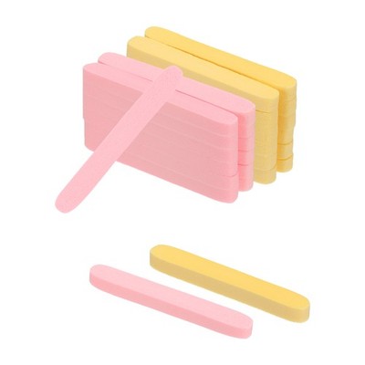 120 Count Compressed Facial Sponges Round Facial Scrub Pads, Yellow, Pink