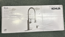 KOHLER Sous Pro-Style Single Handle Pull Down Sprayer Kitchen Faucet Matte Black