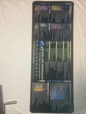 Excel Shortcut Keys Mouse Pad - Extended Large XL Cheat Sheet Gaming Mousepad