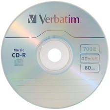 Blank CD-R 40X 80Min 700MB Discs 25pk
