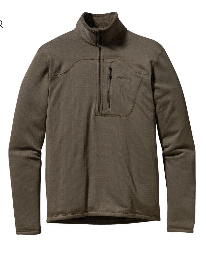 Patagonia Men's Olive Green 1/4 Zip Up Pullover Long Sleeve Shirt Size XL