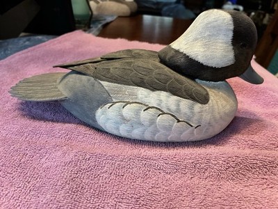Phil Yanuletis Hand Carved Bufflehead Duck Hunting Painted Decoy Wood
