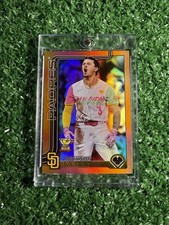 2025 Topps Series 1 Jackson Merrill Orange Rainbow Foil /25 #3/25 JERSEY MATCH