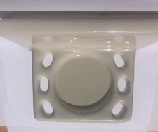 Vintage 1970s Ceramic Cup Toothbrush Holder Glossy Off White Wall Mount USA