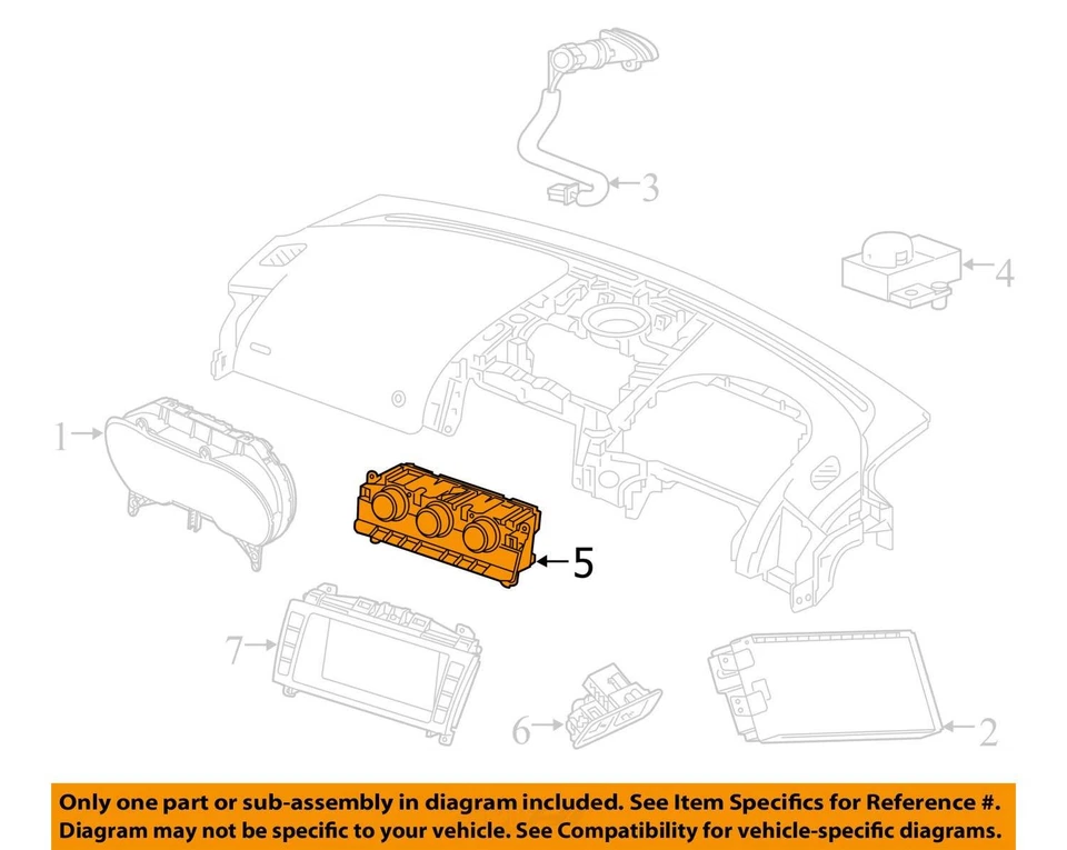 2014-2015 JAGUAR F-TYPE TEMPERATURE CLIMATE CONTROL PANEL EX53-18C858-CK OEM - Image 3 of 4