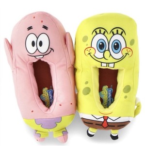 spongebob and patrick plush slipper