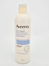 Aveeno Skin Relief Fragrance Free Shower Bath Oil Soothing Oatmeal 10 oz