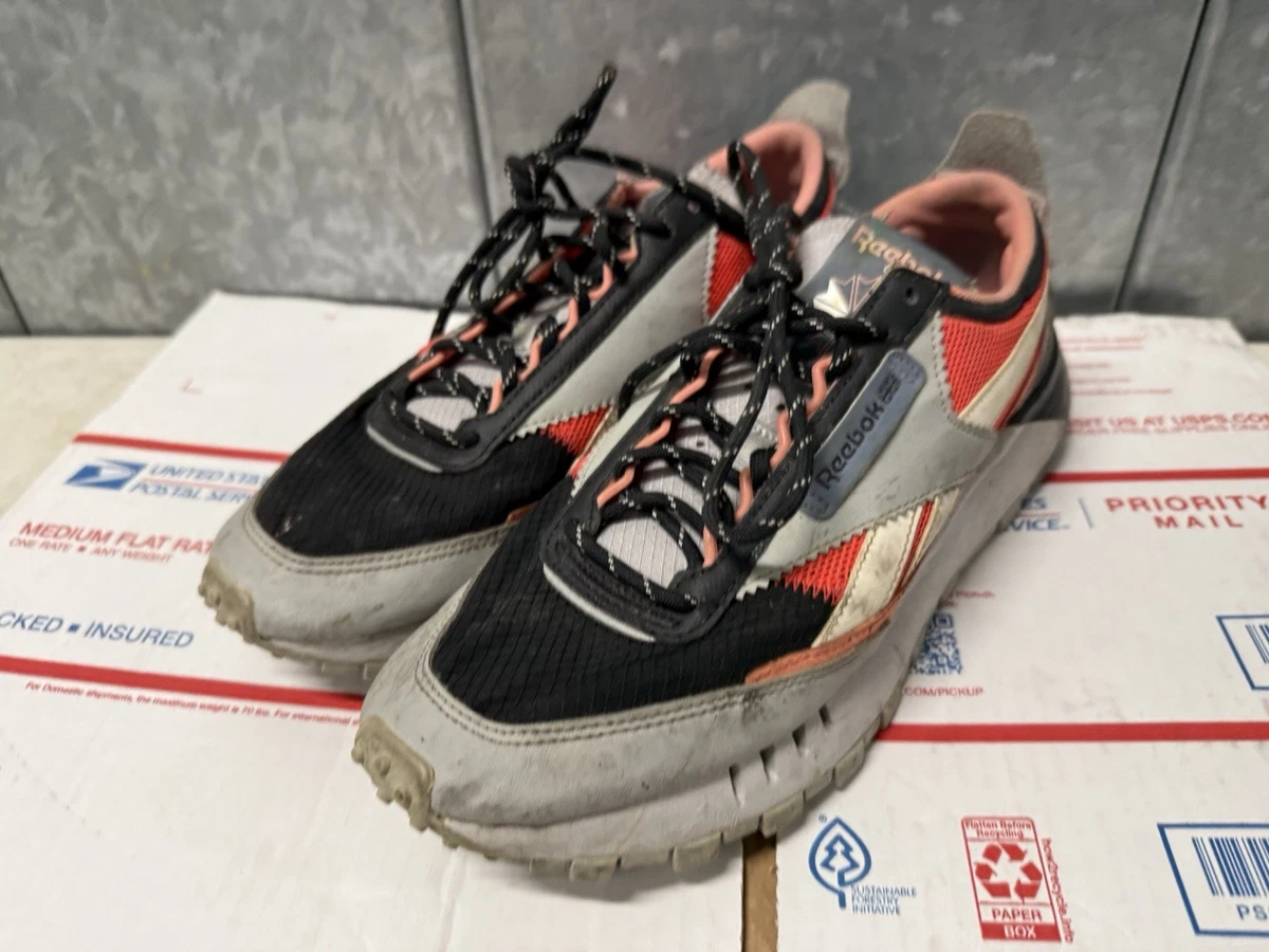 Reebok Forte Racer Pure Grey Twisted Coral Mens Sneaker Shoe Size 9.5 Reebok Classic Leather Legacy Pure Grey Twisted Coral for  main image 2