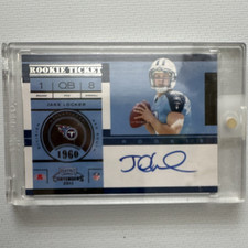 Panini 2011 Contenders Rookie Ticket Jake Locker Titans Auto Rookie Card #211. rookie card picture