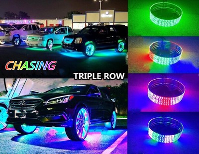 17.5'' x4 Dream Color CHASING IP68 Wheel Ring Lights LED Bluetooth APP + Remote