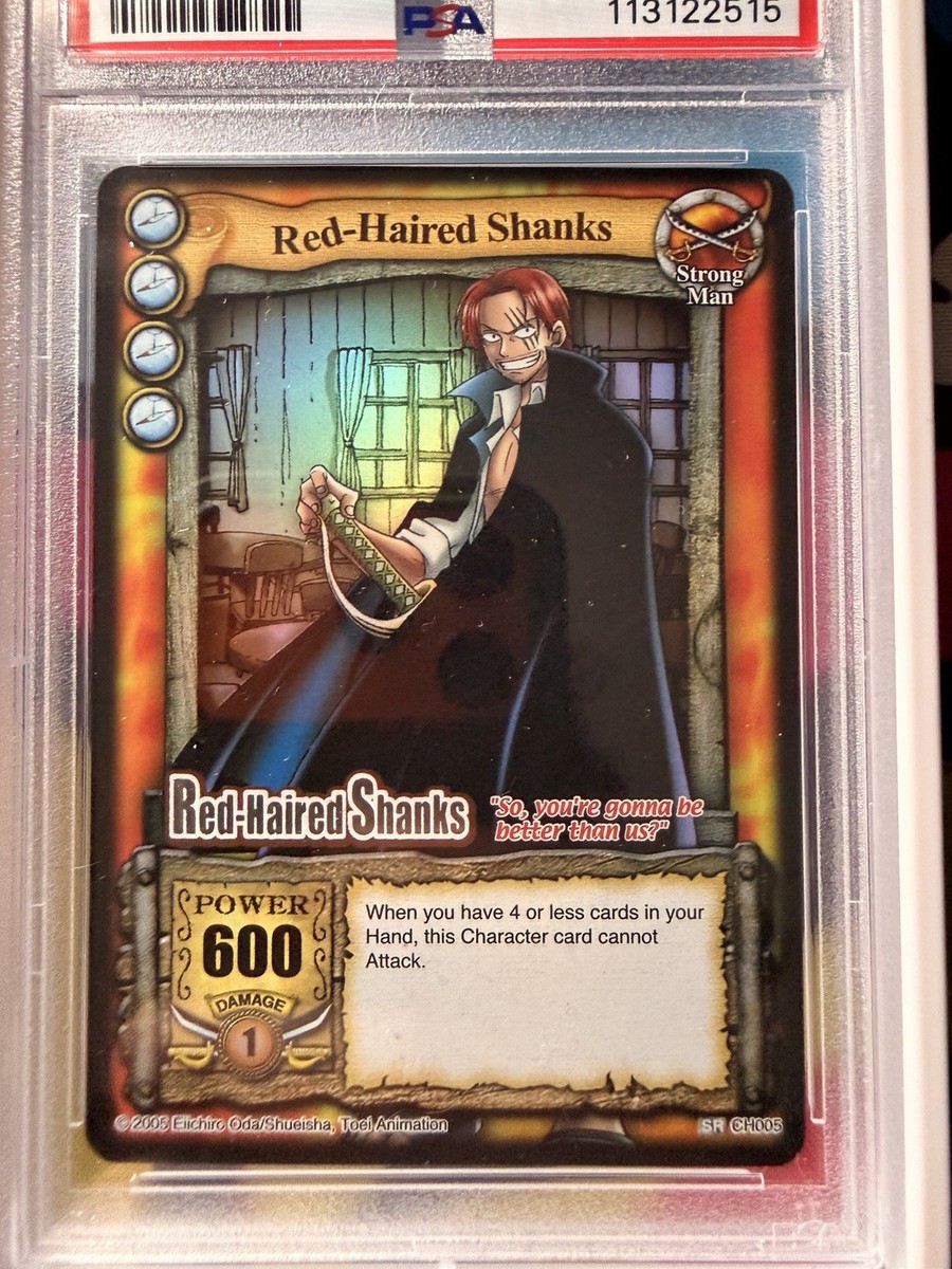 One Piece A Quest Begins Bandai 2005 CCG Red-Haired Shanks SR