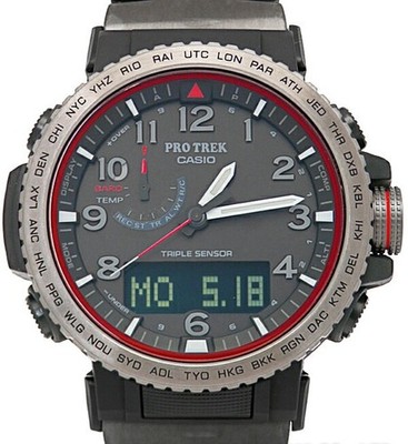 Casio Protrek Climber Line PRW-50YT-1JF Solar Quartz Watch Black Titanium