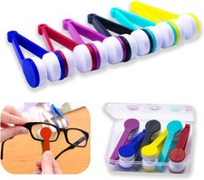 6-pack microfiber eyeglass sunglasses cleaner tool tweezer design portable