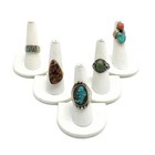 Southwest Sterling Turquoise Red Coral Jasper Size 4.25-9 Ring Lot of 5 #S5571-2 — photo 1