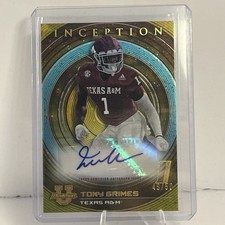 2022-23 Bowman Inception University - Autographs Tony Grimes Gold Foil V1 /50 