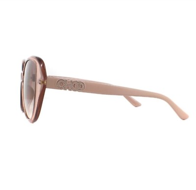 NEW Jimmy Choo AMIRA Transparent Nude Round Sunglasses  display picture 1