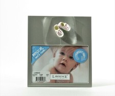 Musical Photo Frame for 4x6 Baby Photo featuring a Pair of Pink Baby Sneakers