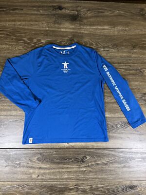 Women's 2010 Vancouver Olympics Long Sleeve Shirt Large Blue