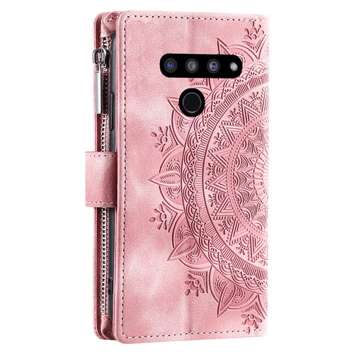 LG V50 ThinQ 5G Case Datura Leather Zipper Card Slots Flip Wallet Pocket Cover - Picture 44 of 67