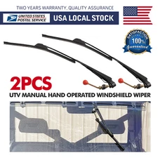 Universal UTV Manual Hand Operated Windshield Wiper Set Replacement Kit-2pcs