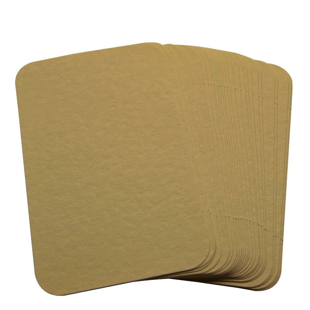 50 x Hammered Ivory Rounded Corner Blank Business Cards, 260gsm, Stamp, Write