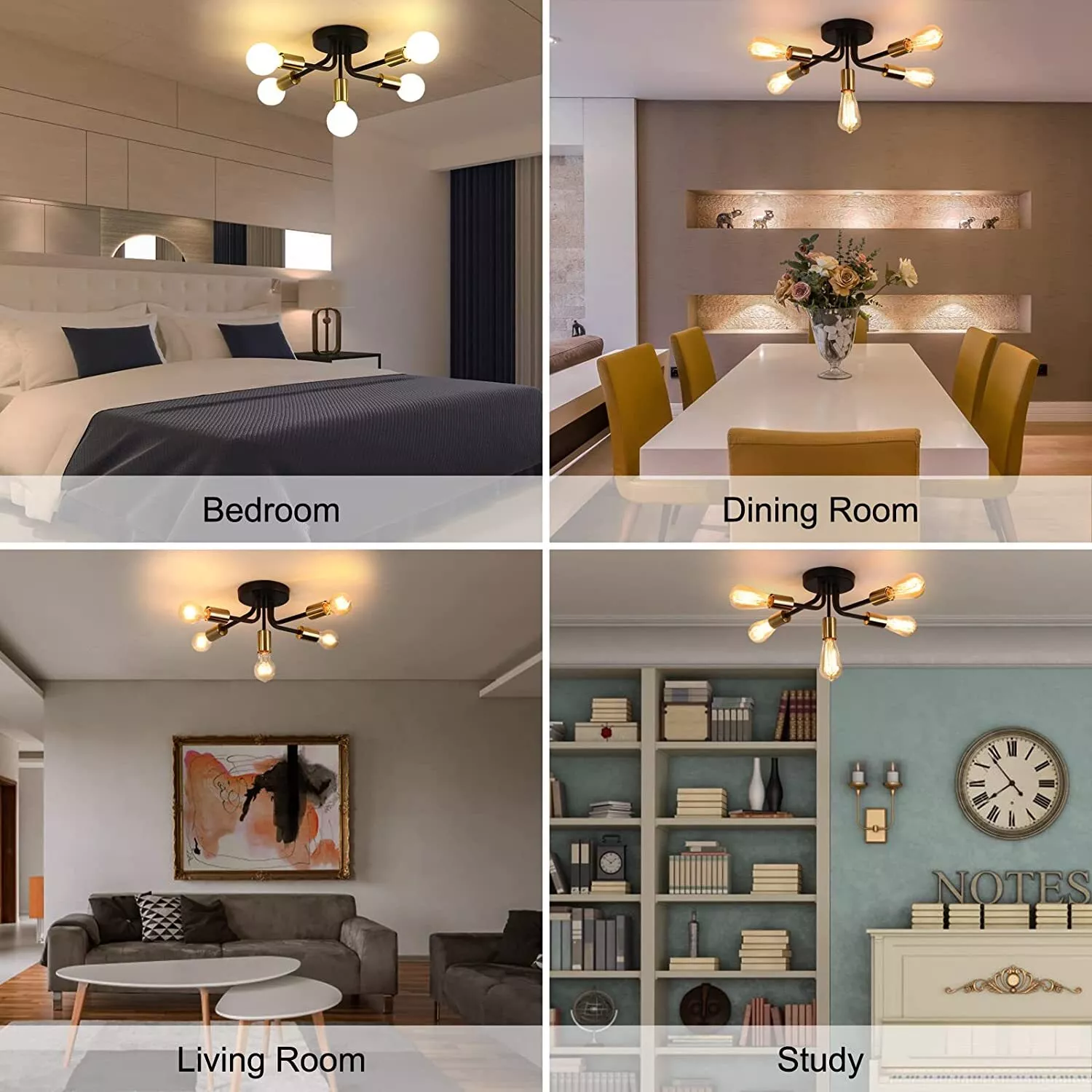 Modern LED Flush Mount Ceiling Light UK