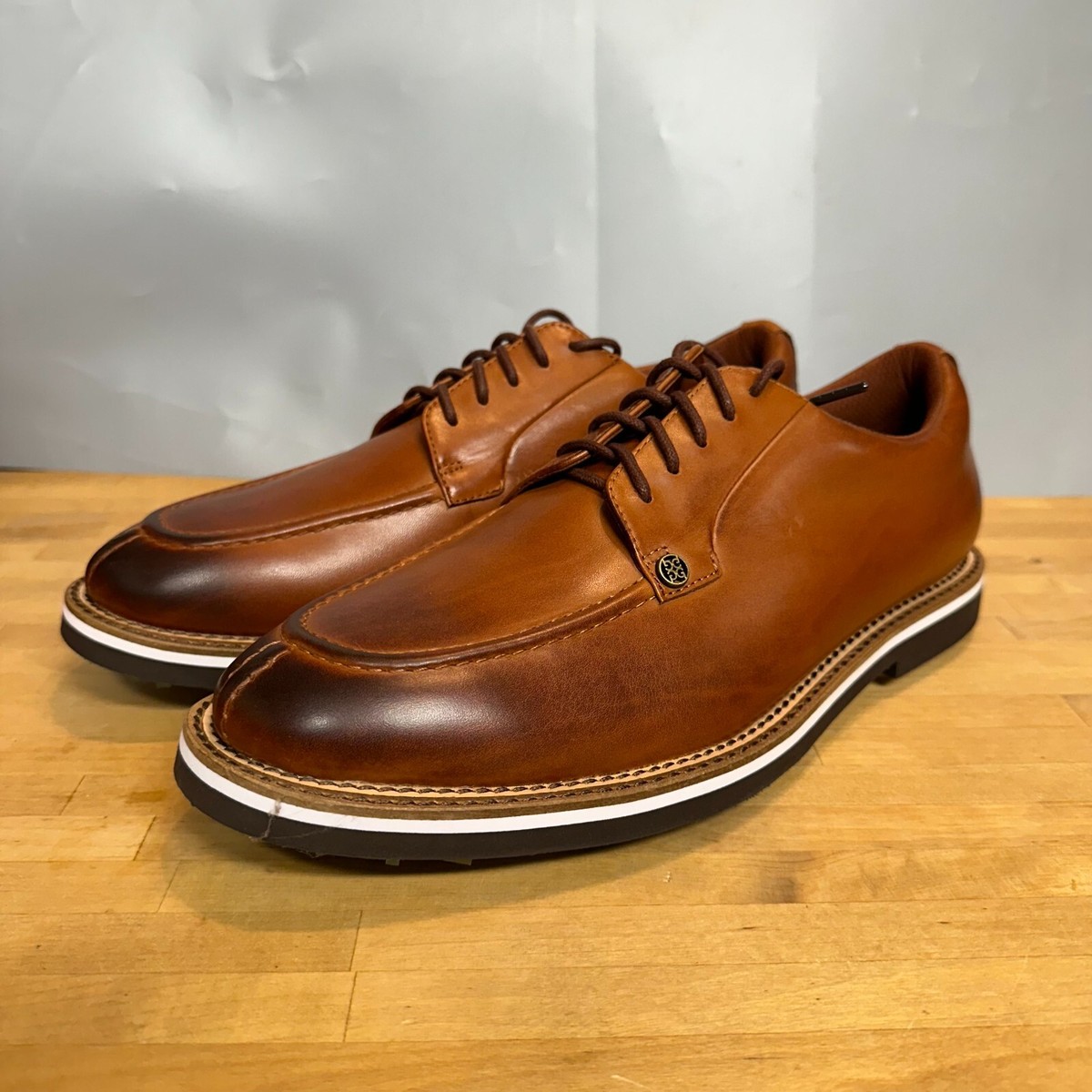 G/Fore x Peter Millar Burnished Pintuck Golf Shoes Brown Leather Men\'s Size 11.5 G/Fore and Peter Millar collaborate on new golf shoes  main image 3
