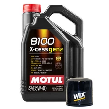 5L Motul 8100 X-CESS GEN2 5W-40 Wix Filter Motor Oil Change Kit API SN