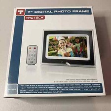 TruTech 7inch Digital Photo Frame Remote Power Cord USB input Open Box New