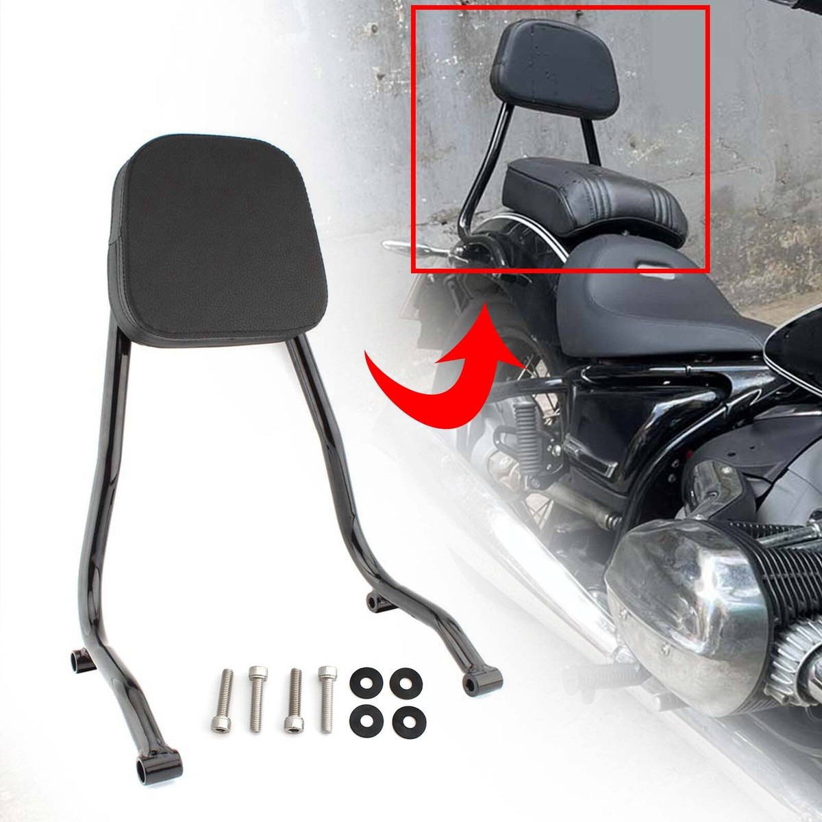 Passenger Comfort Seat Detachable Passenger Backrest Sissy Bar For BMW ...