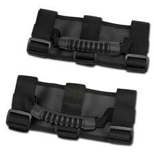 Pair Premium Roll Bar Grab Handle Handles Black For Jeep Wrangler Cj Yj Tj Jk