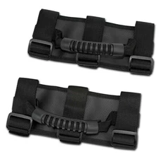 Pair PREMIUM Roll Bar Grab Handle Handles Black for Jeep Wrangler CJ YJ TJ JK