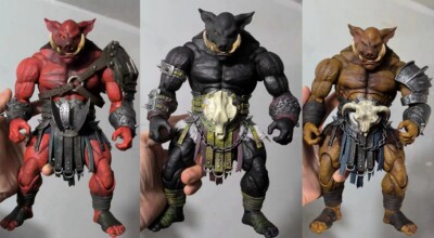 9in Painting Xesray Studios Fit Only Head Combatants Fight For Glory Pig Red