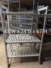 Cambro 67"H X  41"W X 24"D Premium Unit, 3 Shelves, On Casters, 2 In Stock, Used