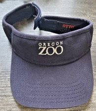 Oregon Zoo Blue Visor Hat Cap Otto Adjustable