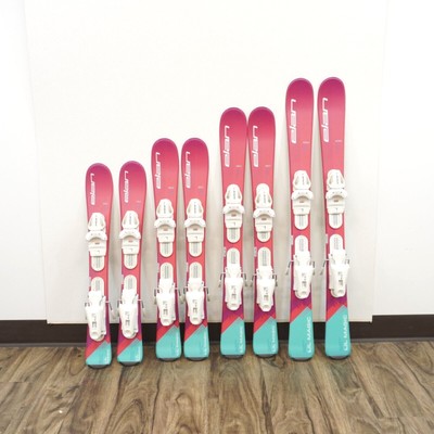 23/24 ELAN Lil Magic Magenta Kids Skis 70-100cm + 4.5 GW Adjustable Bindings NEW