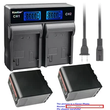 Kastar Battery LCD Rapid Charger for Sony BP-U60 BC-U1 & Sony PXW-FS7 FS7 Camera