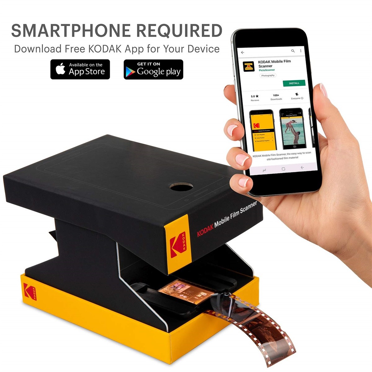 KODAK Mobile Film Scanner, Scan Old 35mm Films Slides Using Your  Smartphone