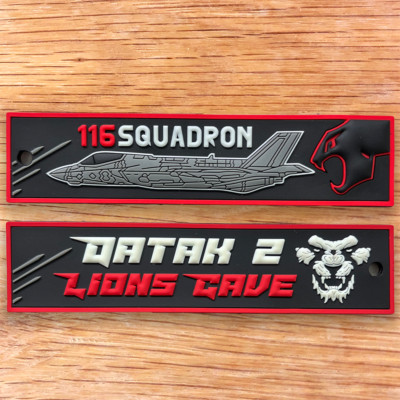 ISRAEL AIR FORCE 116 F-35 SQD PVC KEYCHAIN 3D GLOW IN DARK 