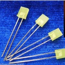 10pcs 2x5x7mm Rectangular Yellow Diffused LED...