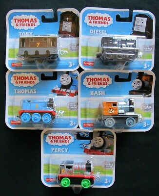 Thomas & Friends Metal Engines Thomas, Percy, Toby, Diesel & Bash Lot of 5 NEW