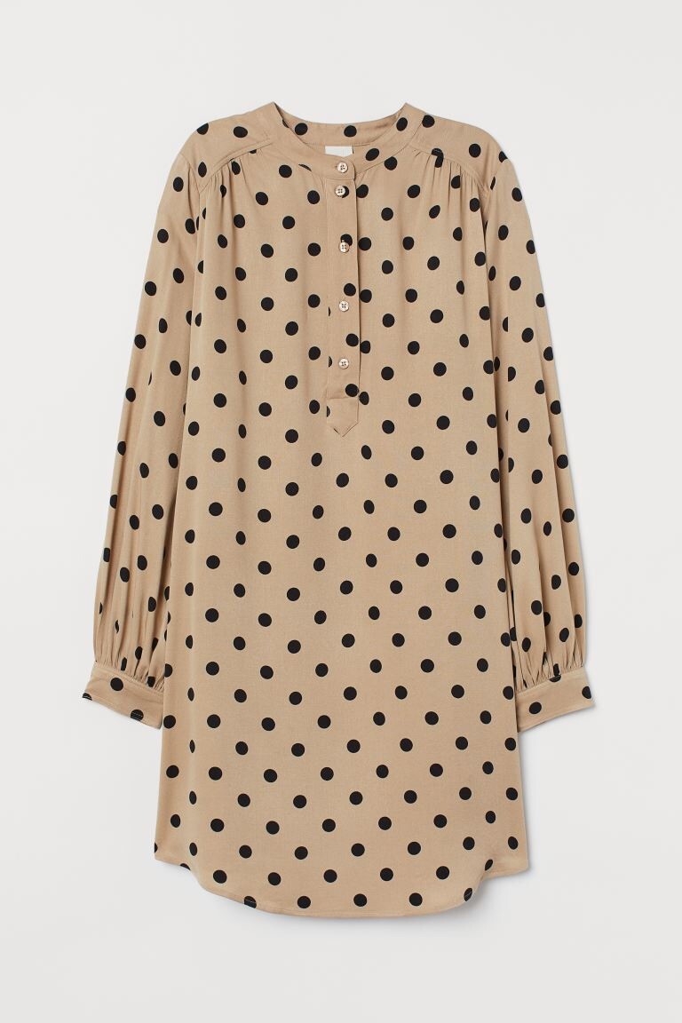 beige balloon sleeve dress Tan Balloon Sleeve Mini Dress Large