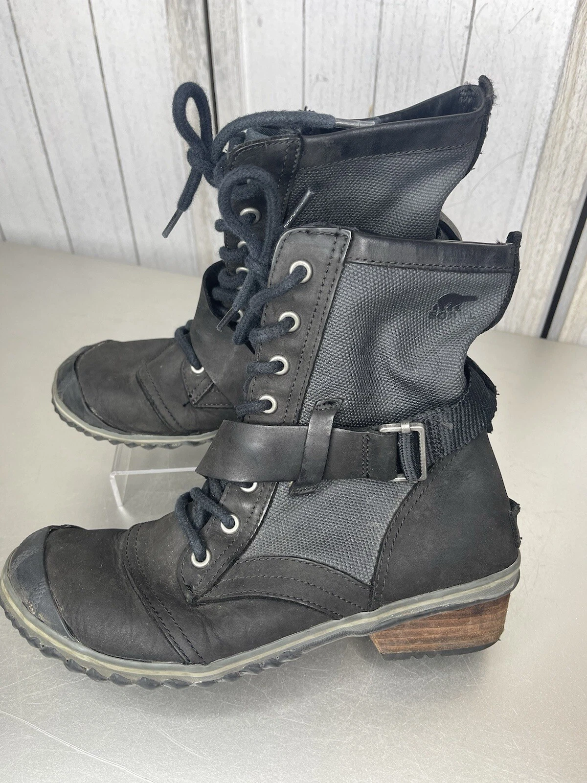 sorel slimboot lined lace up mid calf snow boots